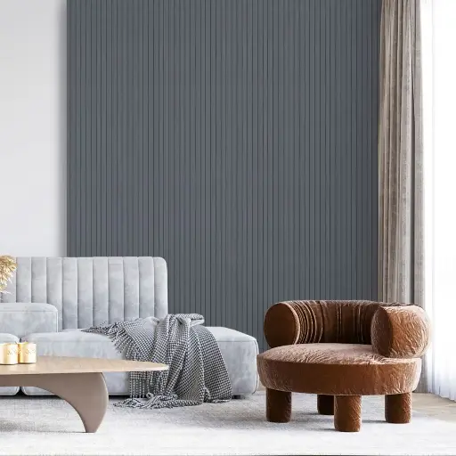 [28000070067] Revestimiento Ripado Azul Pacífico 2440x160 mm