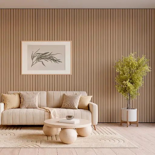 [28000070070] Revestimiento Ripado Carvalo 2480x218 mm 